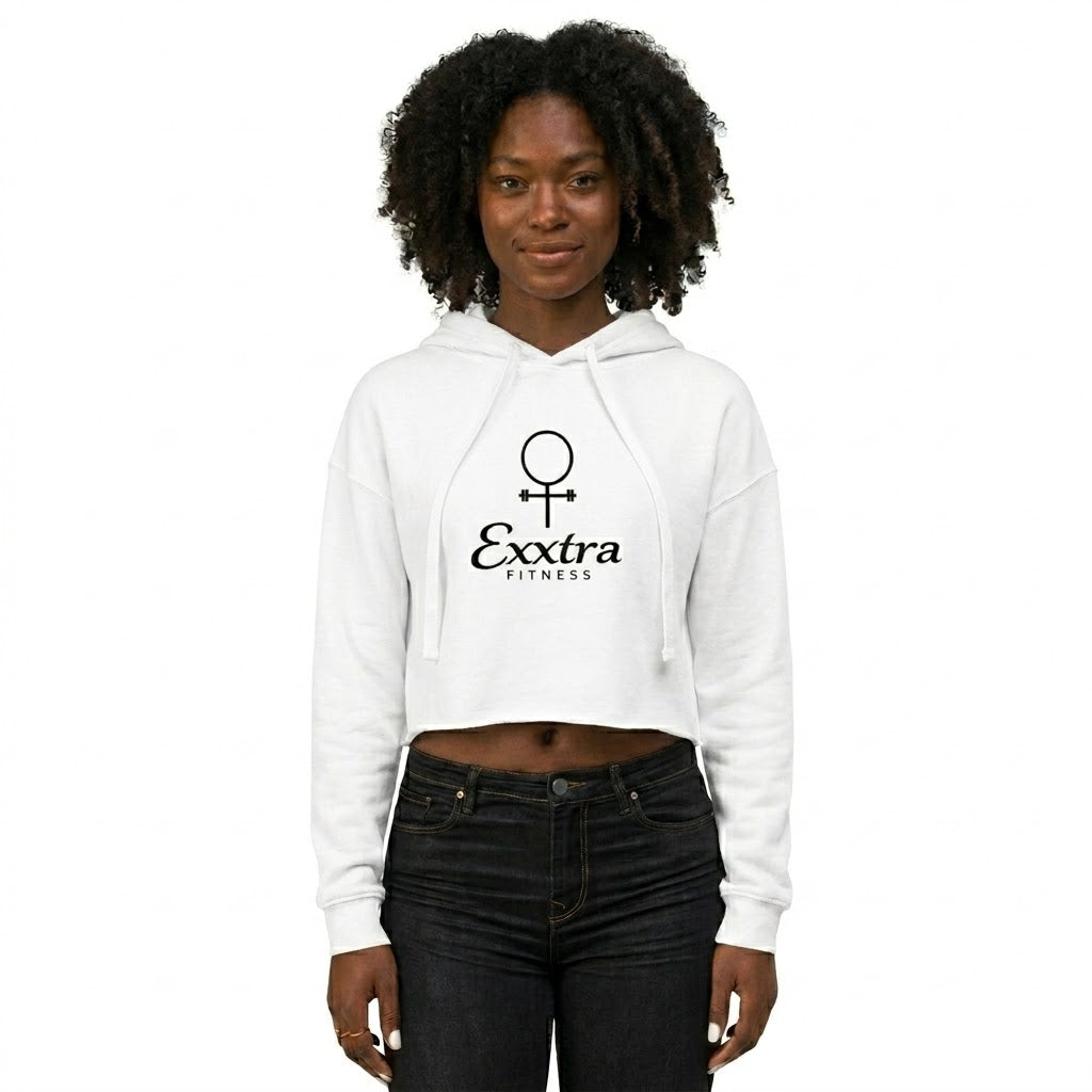 Cropped Hoodie — Exxtra Fitness Women's Logo Crop Top